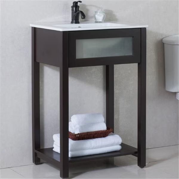 24 in. 121 lbs Single Sink Vanity - Wood, Espresso, Comfortcorrect, Mfr#: CO198380